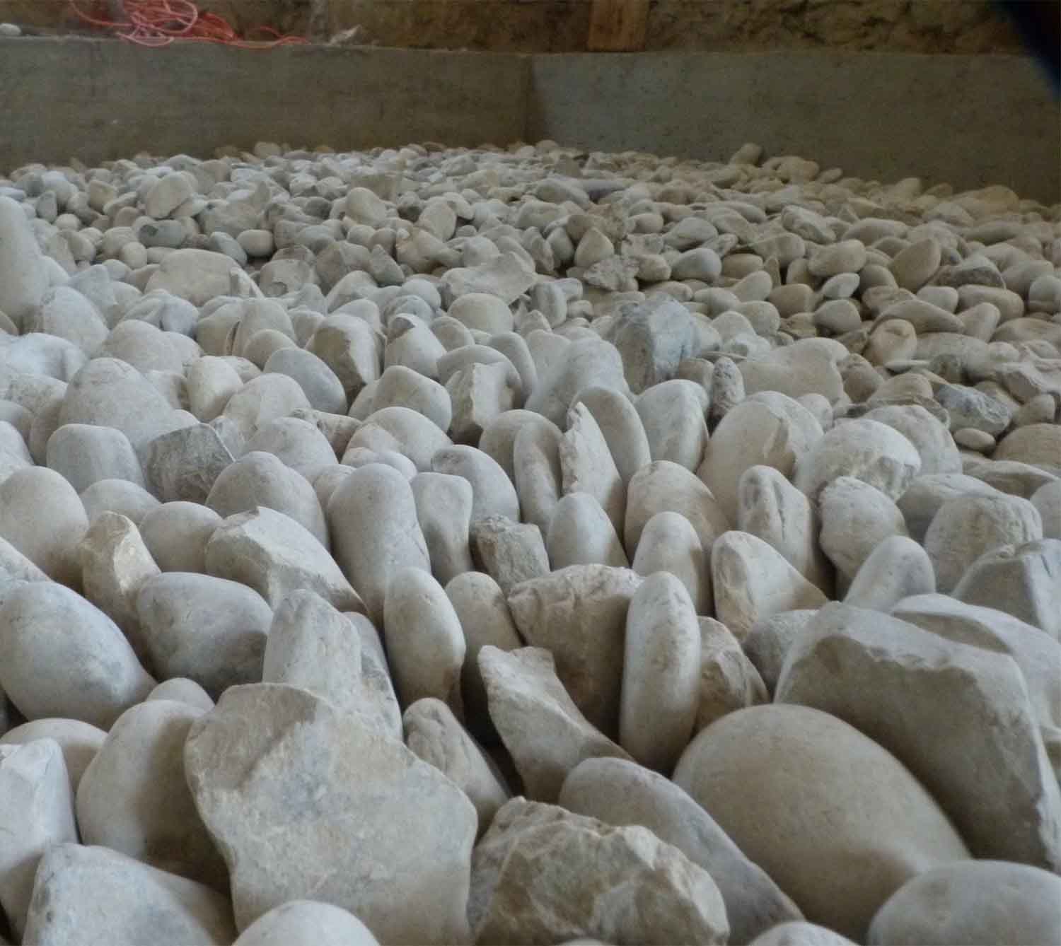Couche de galets sous dallage