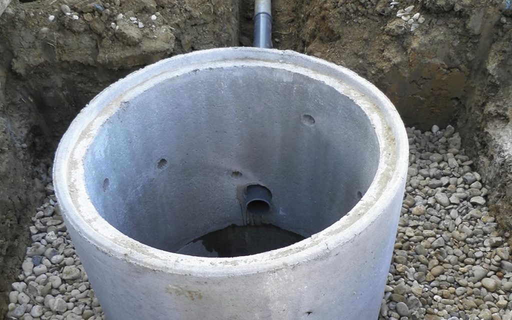 Puit perdu et granulats pour drainer