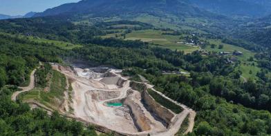 Carrière de Bellecombe vue de drone